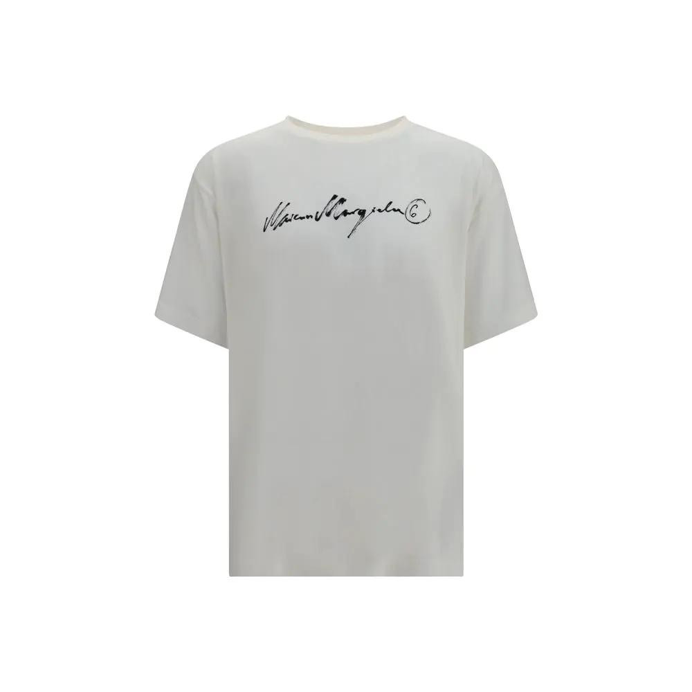 T-shirt en coton blanc MM6