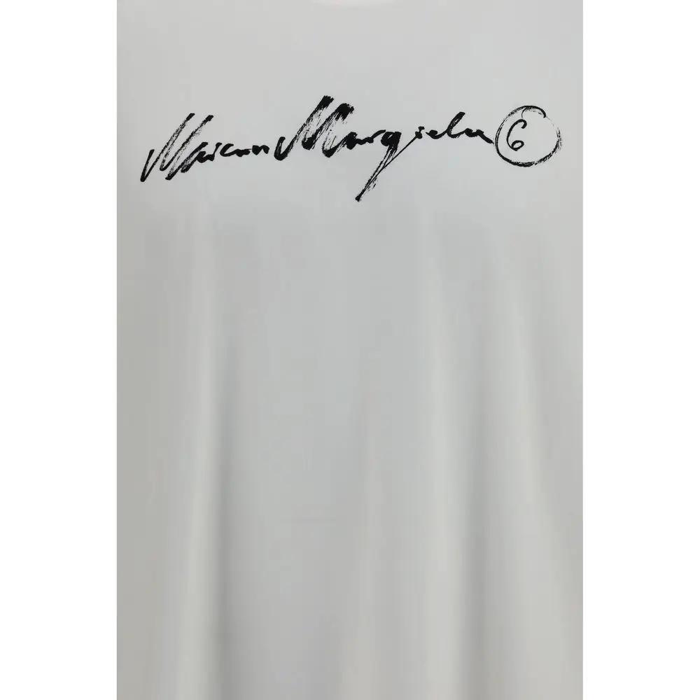 T-shirt en coton blanc MM6
