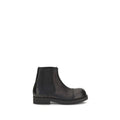 MM6 Black Calf Leather Bos Taurus Chelsea Boots