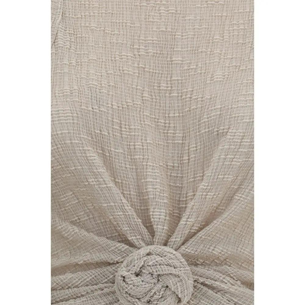 Magda Butrym Beige Lyocell Sleeveles T-Shirt