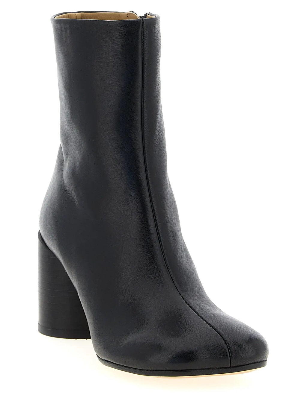 MM6 Maison Margiela Black Polyester Ankle Boots