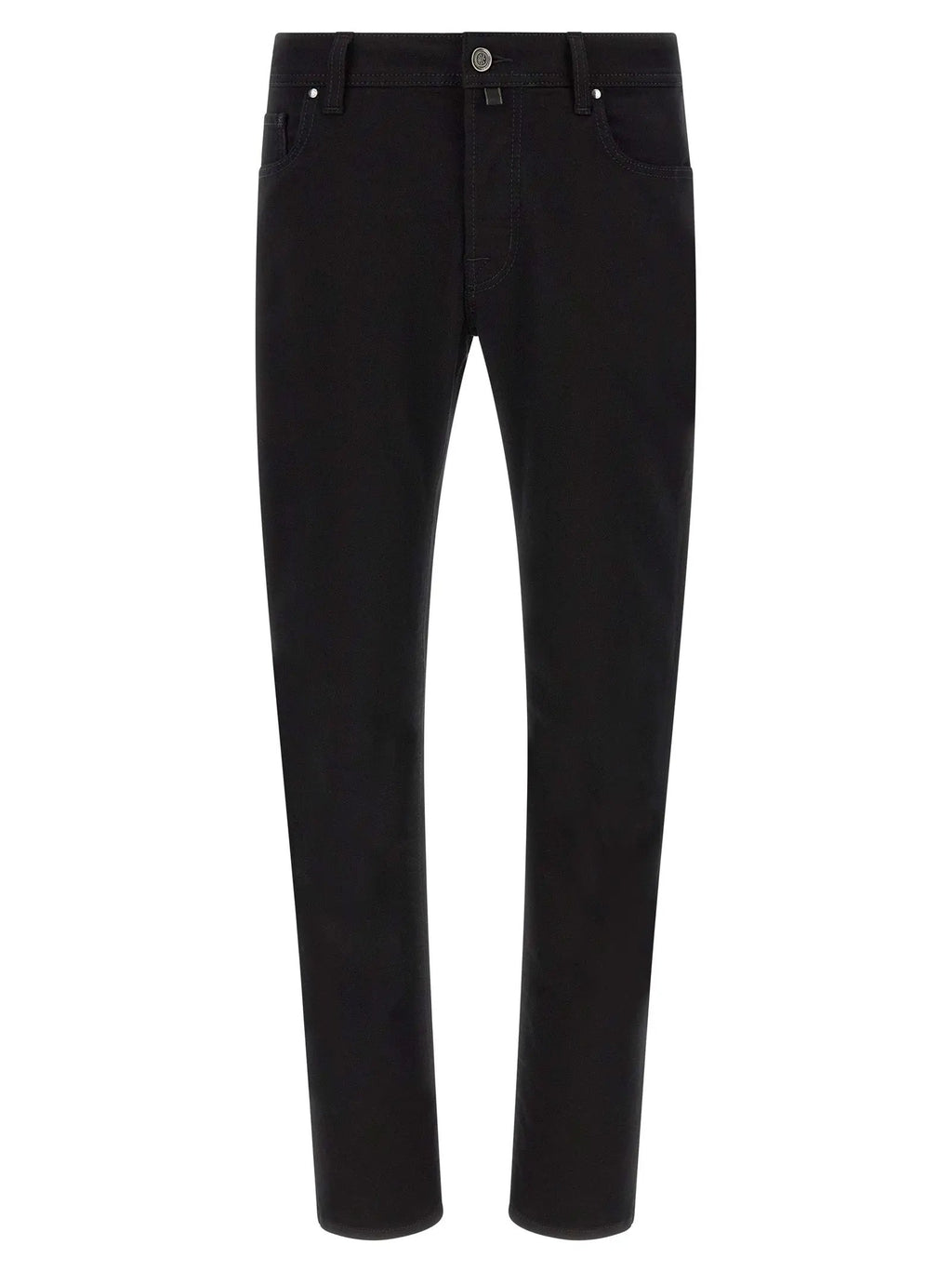 Jacob Cohen Black Cotton Straight-Leg Jeans