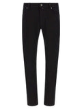 Jacob Cohen Black Cotton Straight-Leg Jeans