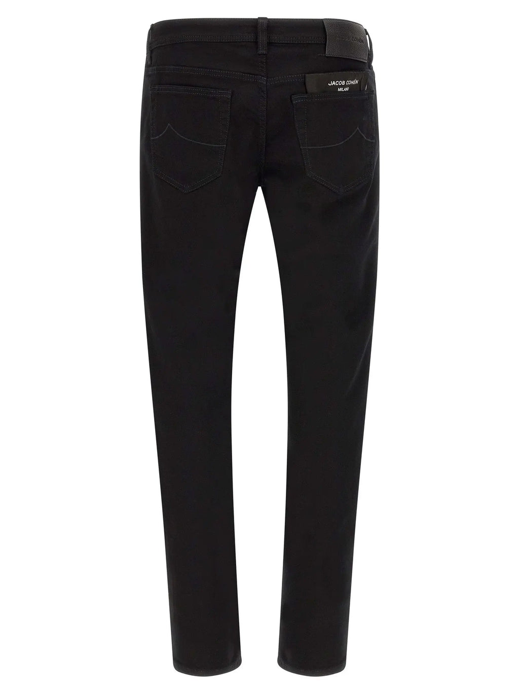 Jacob Cohen Black Cotton Straight-Leg Jeans