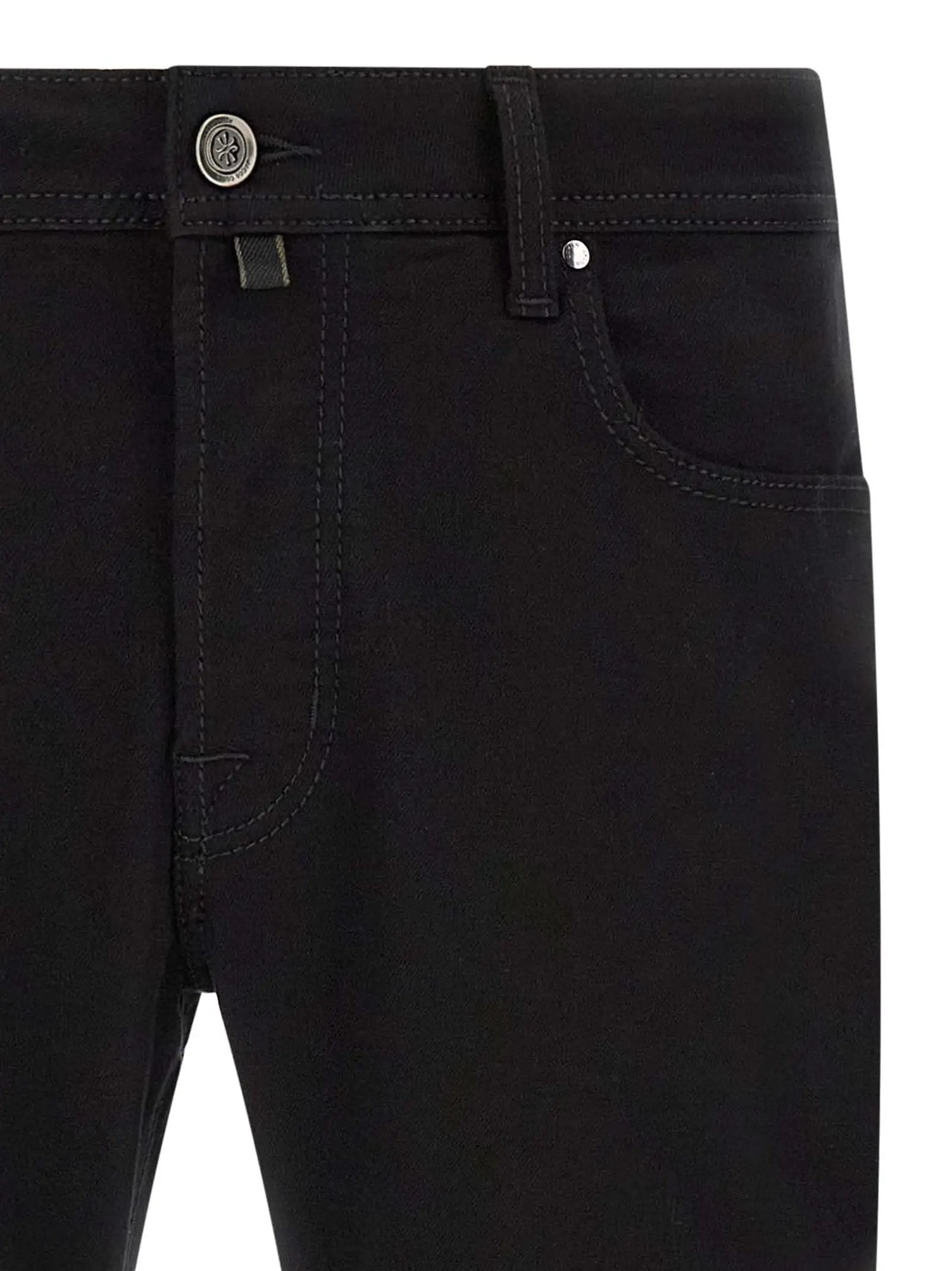 Jacob Cohen Black Cotton Straight-Leg Jeans
