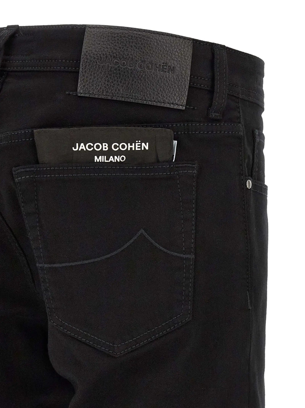 Jacob Cohen Black Cotton Straight-Leg Jeans