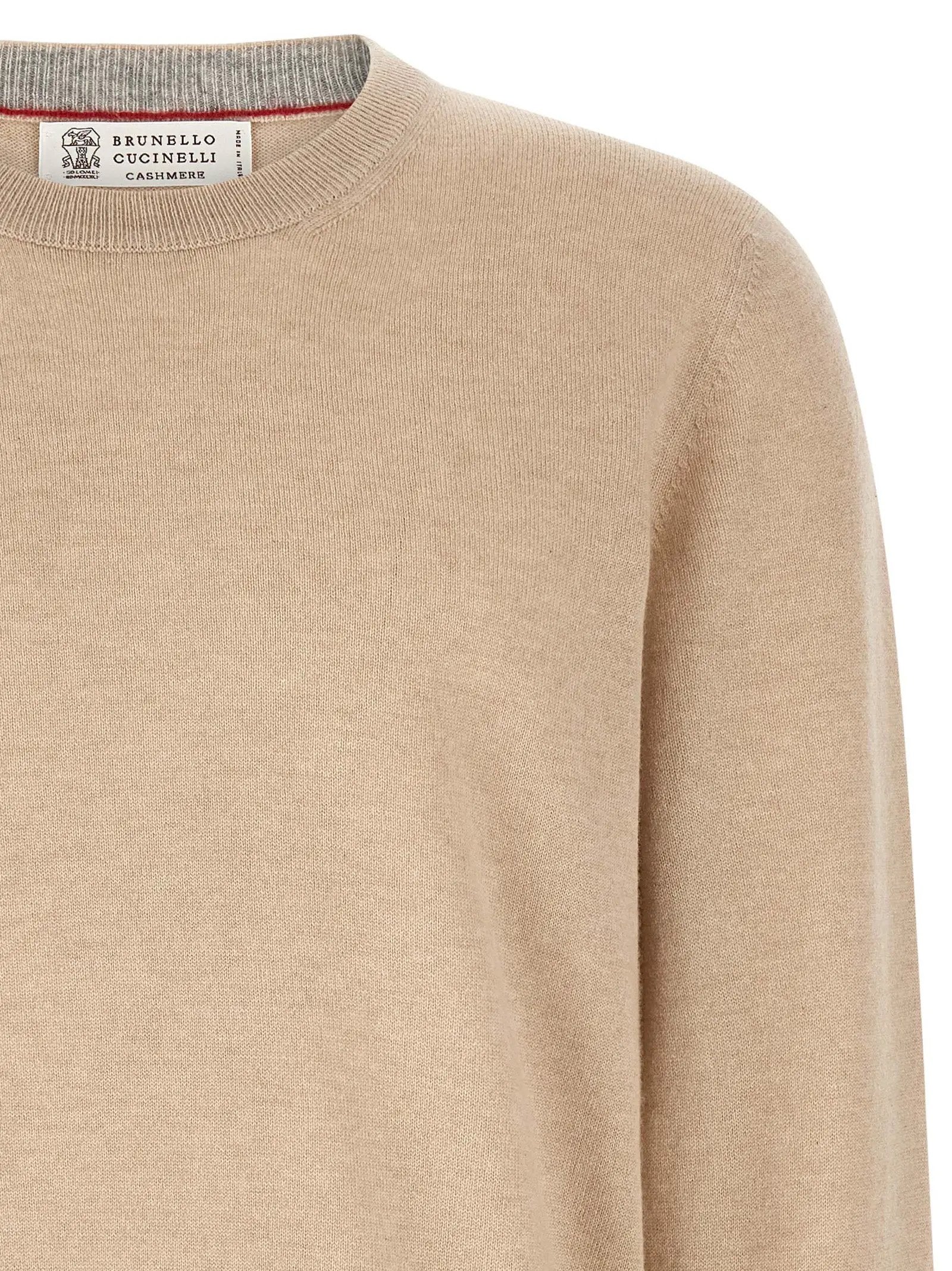 Cardigan Brunello Cucinelli en cachemire beige