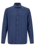 Brunello Cucinelli Blue Cotton Blouse