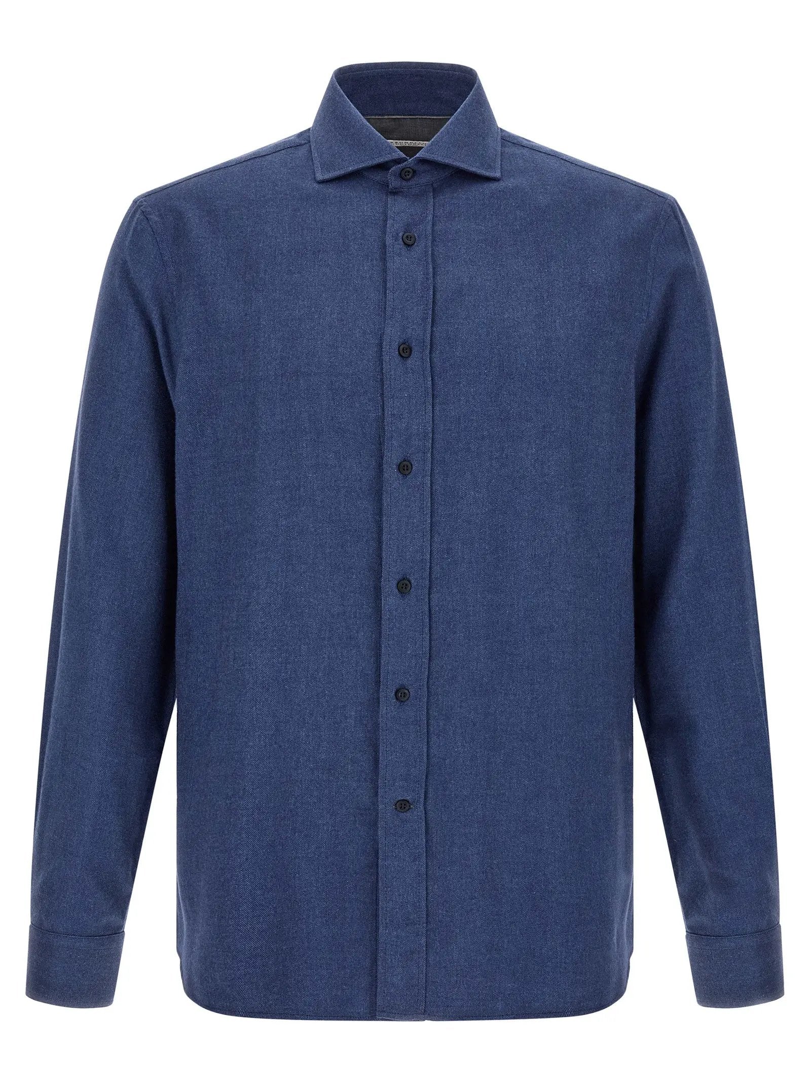 Brunello Cucinelli Blue Cotton Blouse