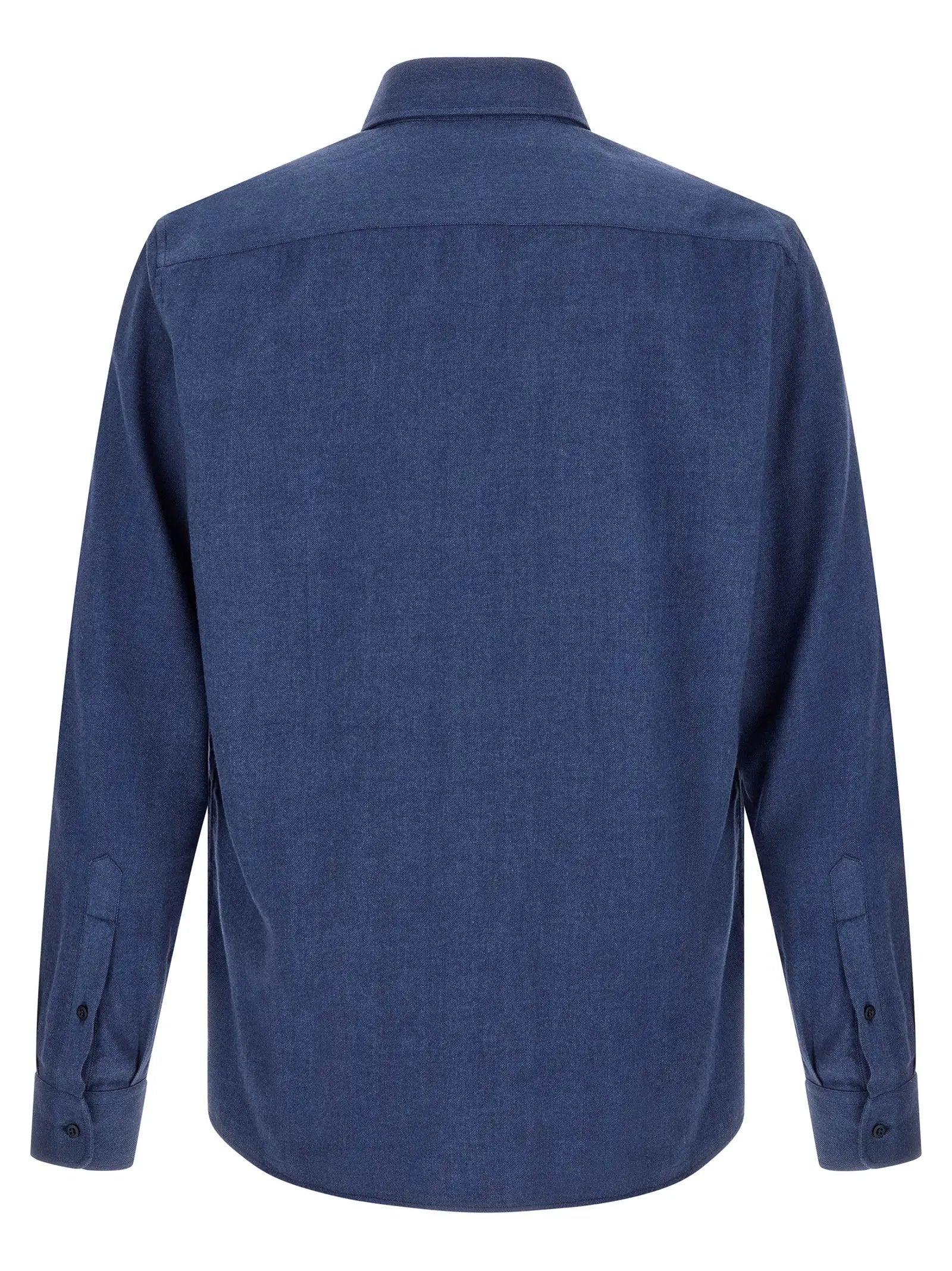 Brunello Cucinelli Blue Cotton Blouse