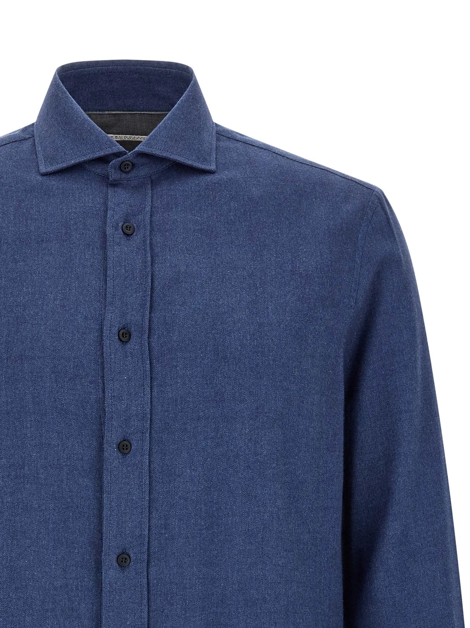 Brunello Cucinelli Blue Cotton Blouse