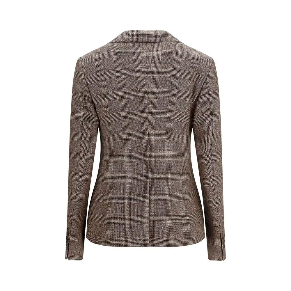 Burberry Brown Wool Oves Aries Blazer