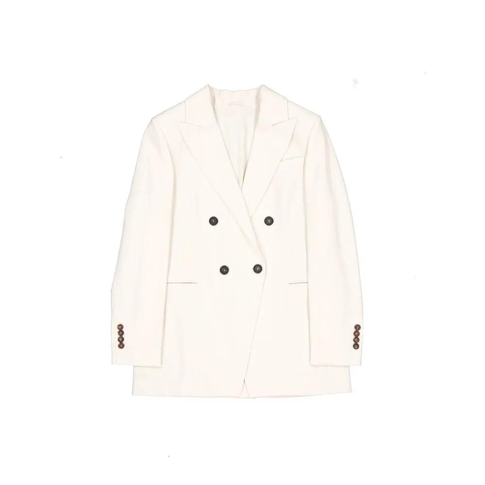 Brunello Cucinelli White Virgin Wool Blazer