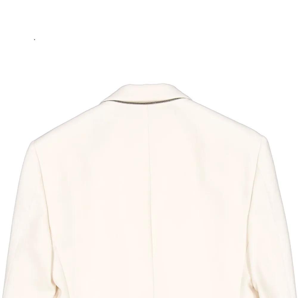 Brunello Cucinelli White Viscose Blazer