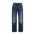 7FOR Blue Cotton Straight-Leg Jeans