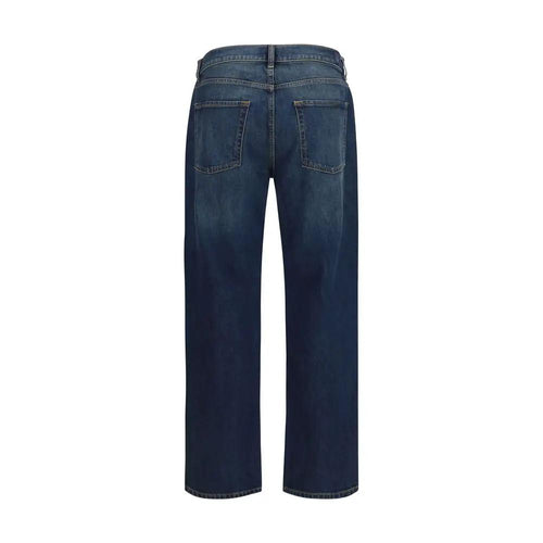 Jean droit en coton bleu 7FOR