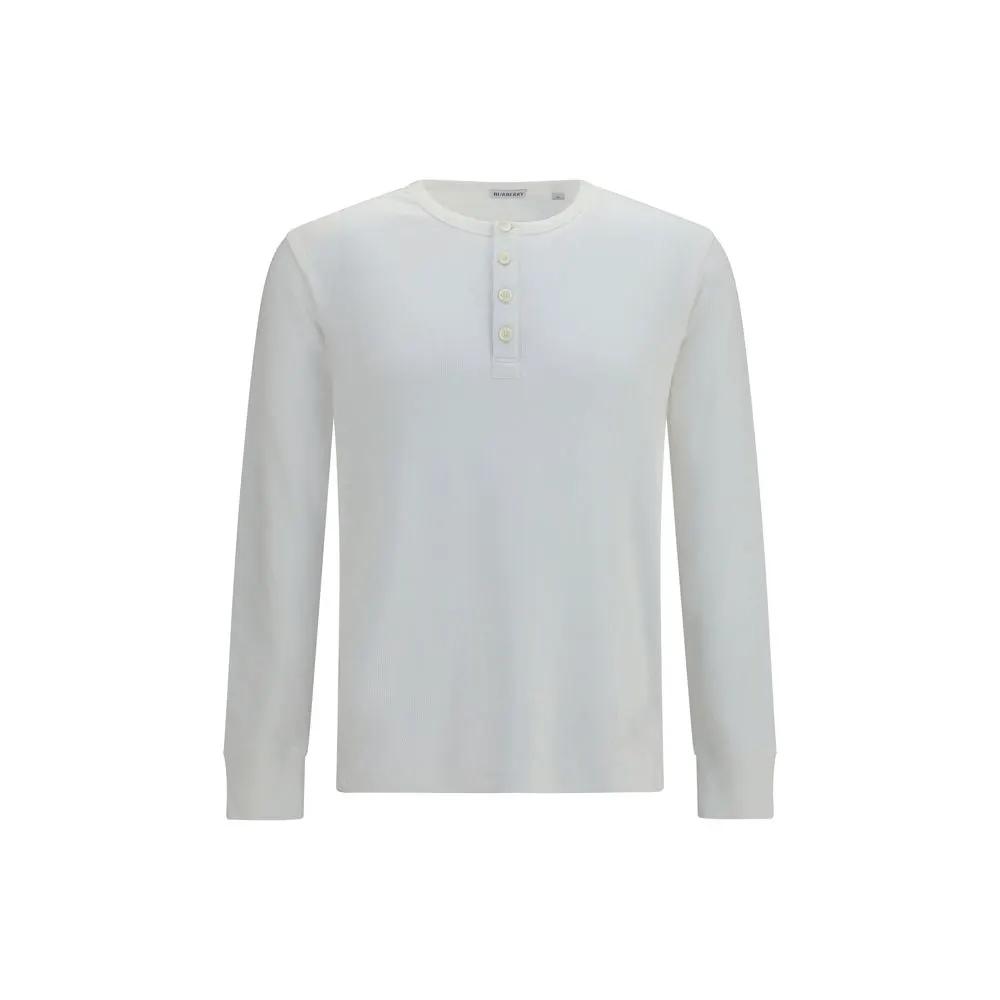 Burberry White Cotton Long Sleeve T-Shirt