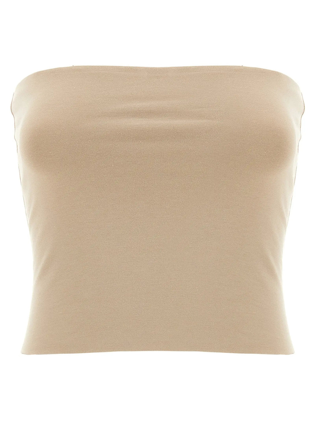 T-shirt sans manches en coton beige Brunello Cucinelli