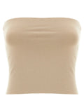 T-shirt sans manches en coton beige Brunello Cucinelli