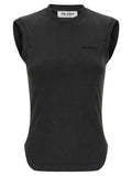 The Attico Black Cotton Sleeveles T-Shirt
