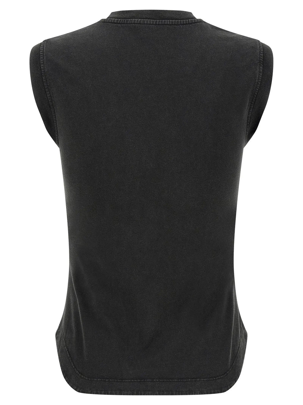The Attico Black Cotton Sleeveles T-Shirt