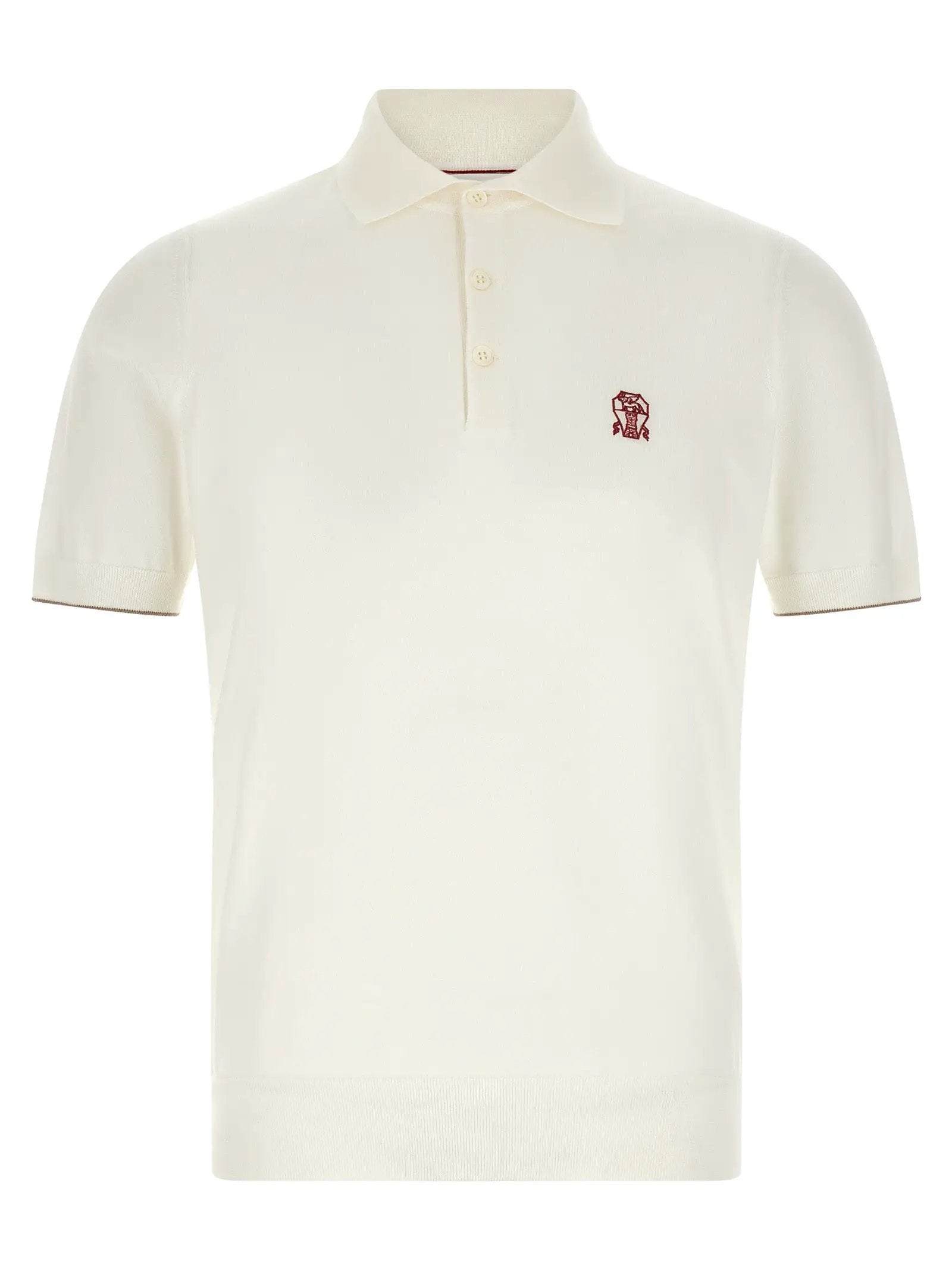 Brunello Cucinelli Polo en coton blanc