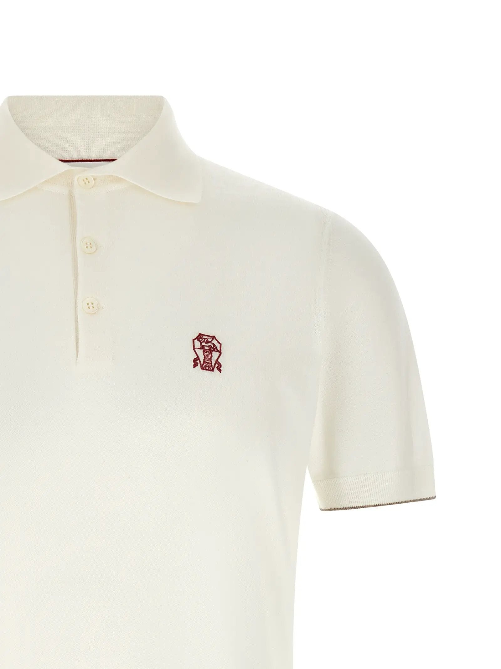Brunello Cucinelli Polo en coton blanc