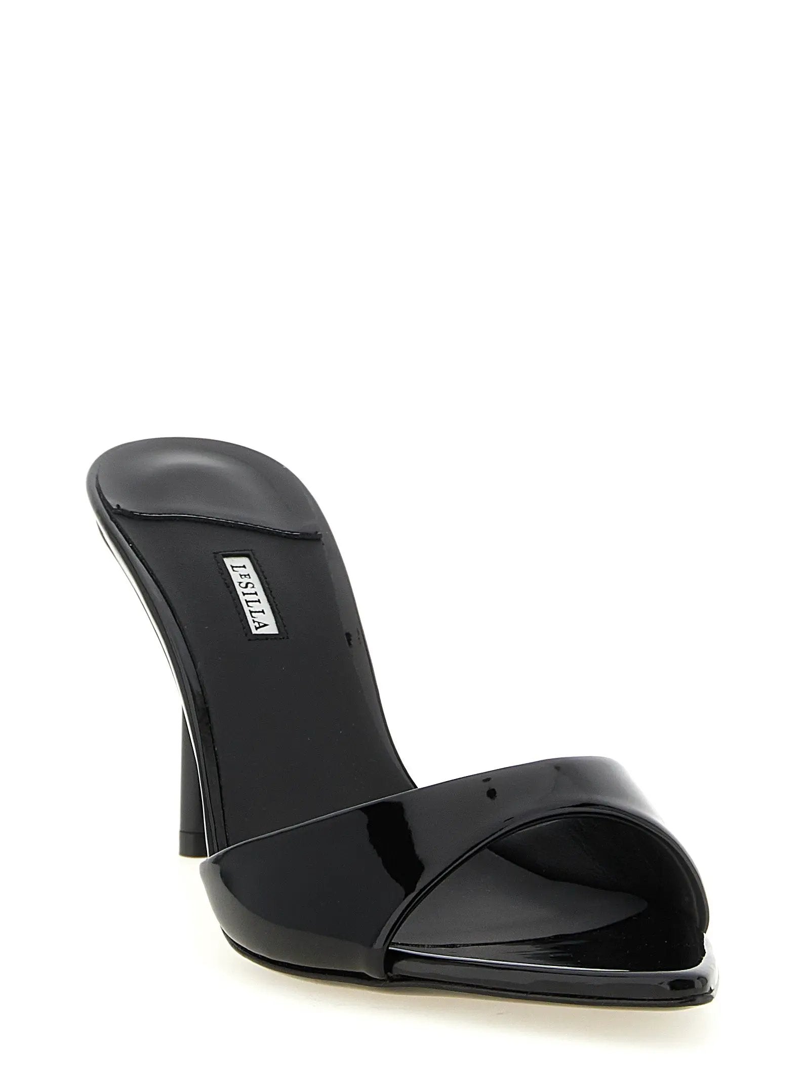 LE SILLA Black Polyethylene Stiletto Heel Sandals