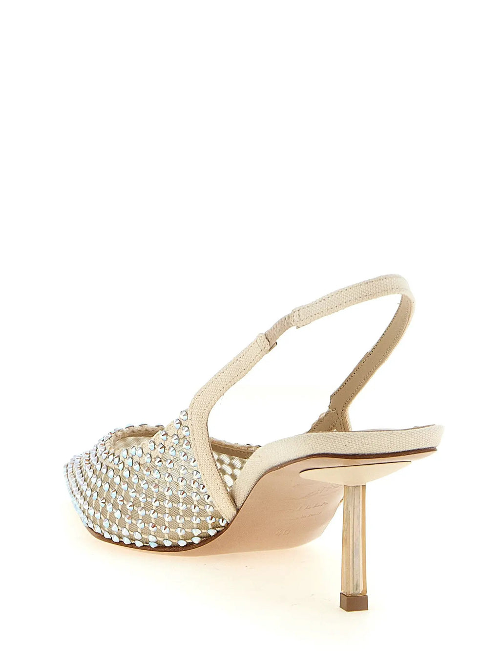 LE SILLA Beige Polyester Mid Heel Pumps