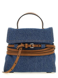 Moschino Blue Cotton Handbag