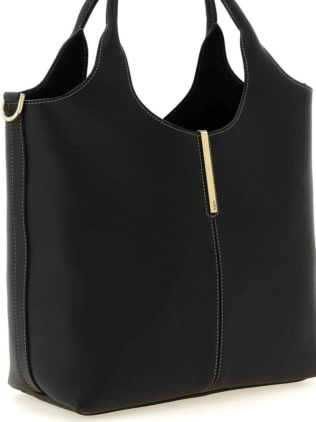 Tod's Black Calfskin Tote Bag
