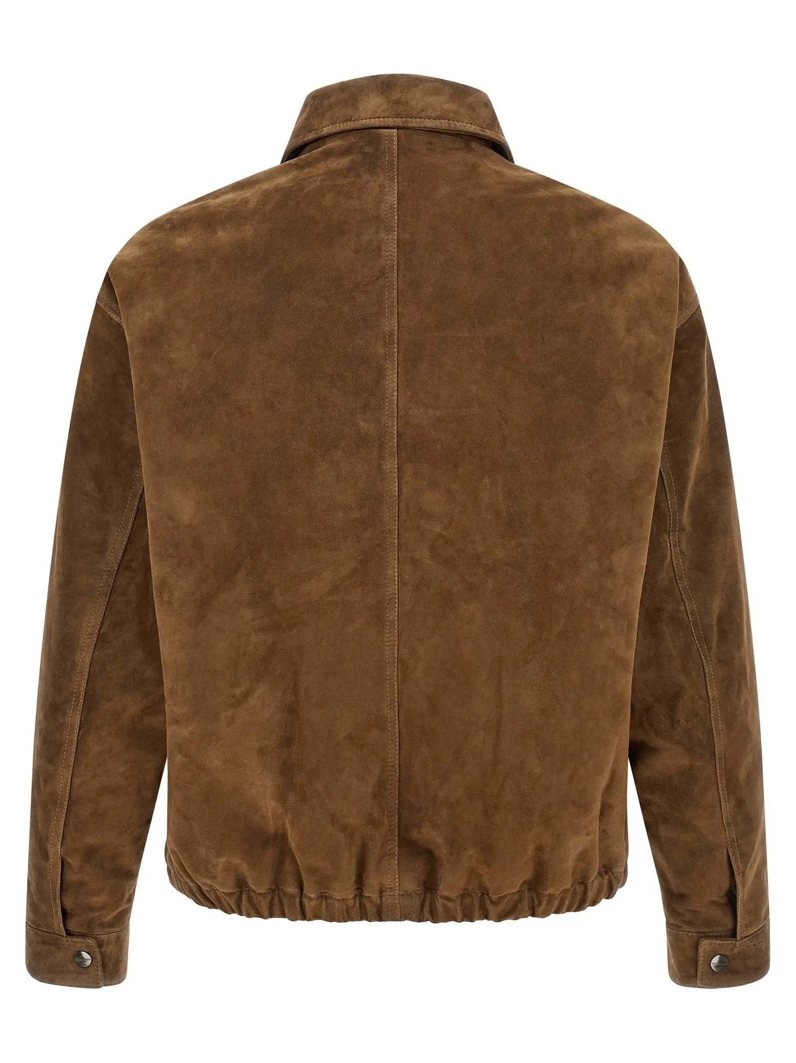 GIORGIO BRATO Brown Calfskin Leather Jacket