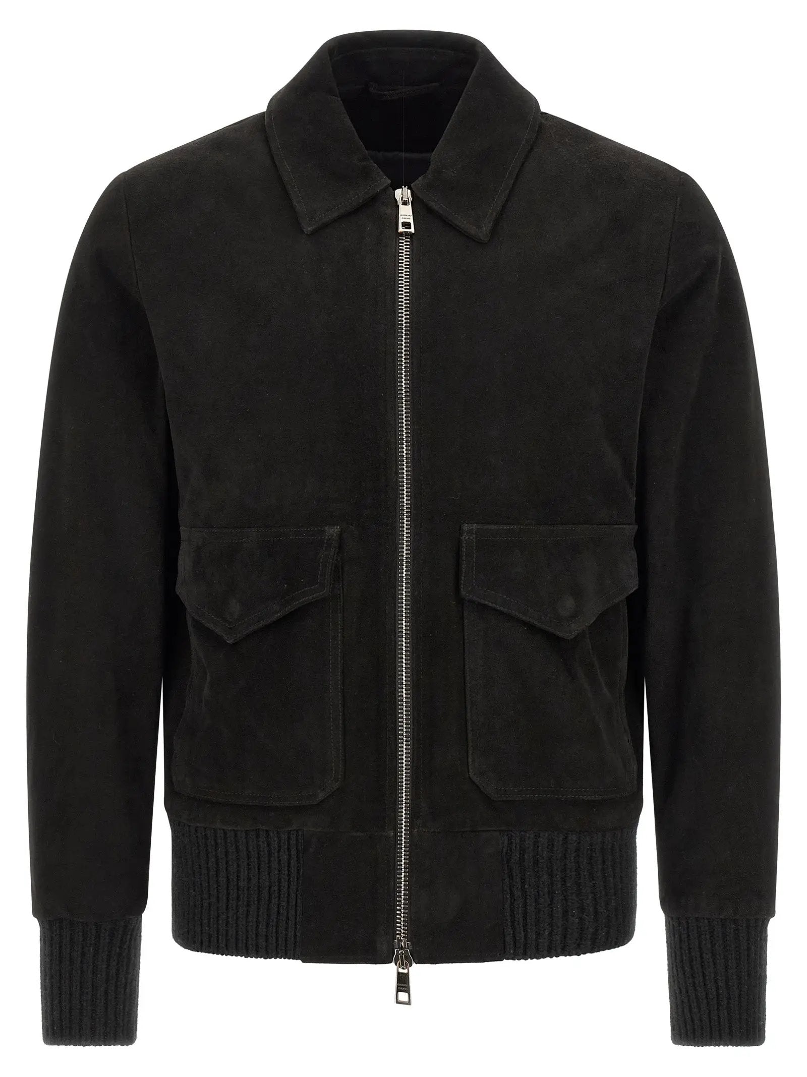 GIORGIO BRATO Black Lamb Leather Leather Jacket