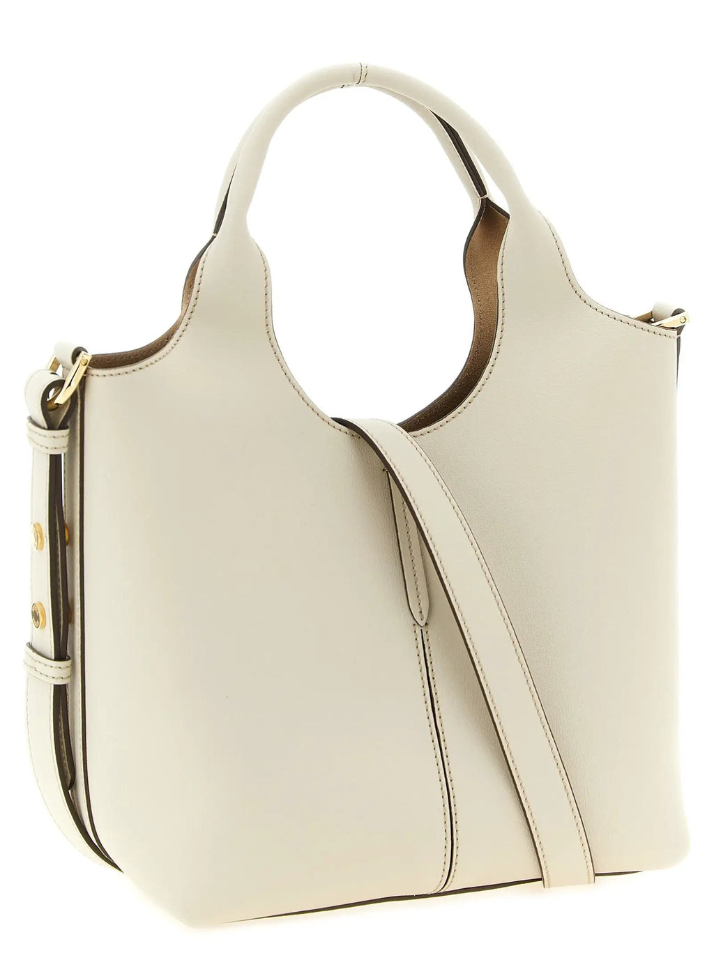 Tod's White Calfskin Tote Bag