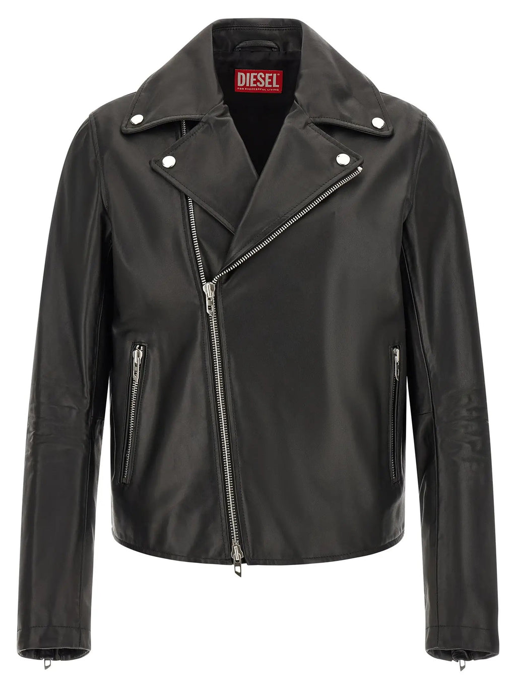 Diesel Black Cowhide Leather Jacket