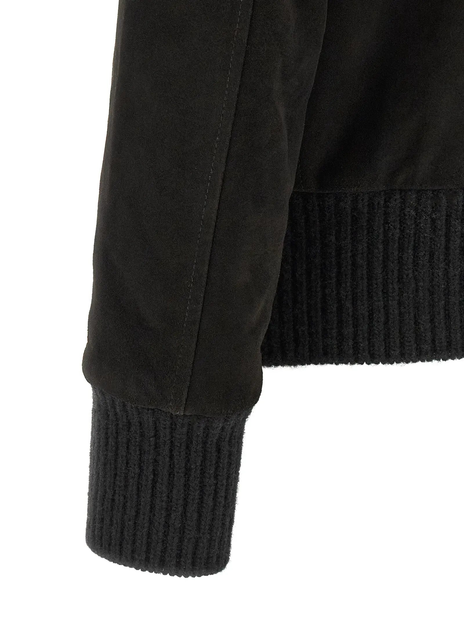 GIORGIO BRATO Black Lamb Leather Leather Jacket