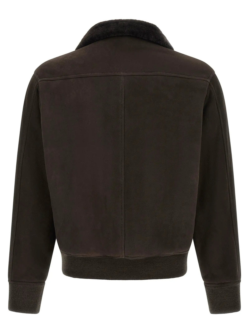 GIORGIO BRATO Brown Lamb Leather Leather Jacket