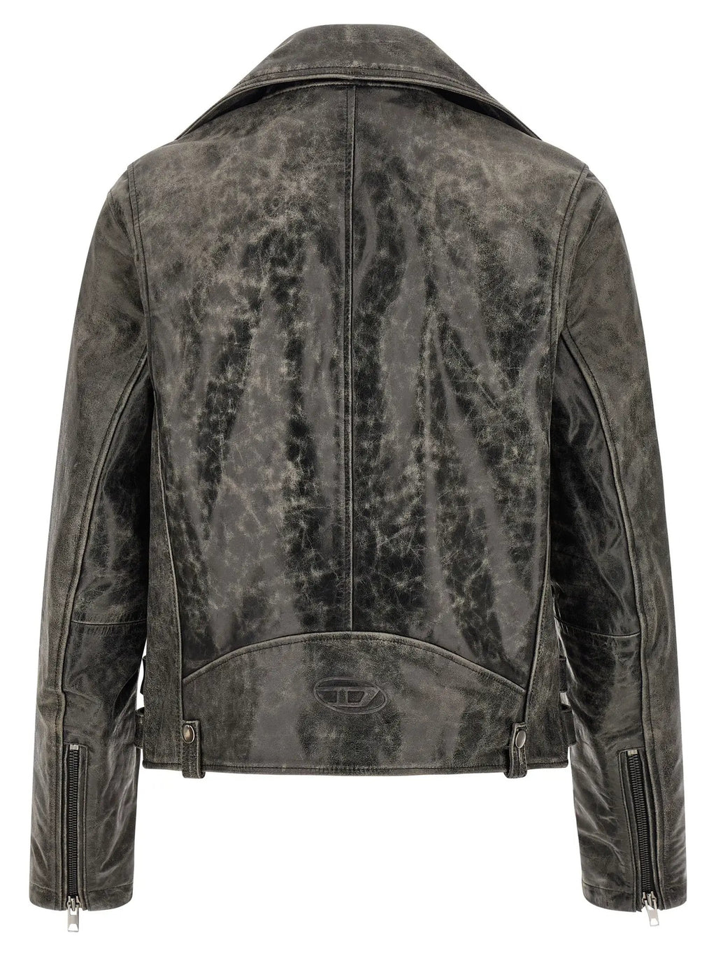 Diesel Gray Cowhide Leather Jacket