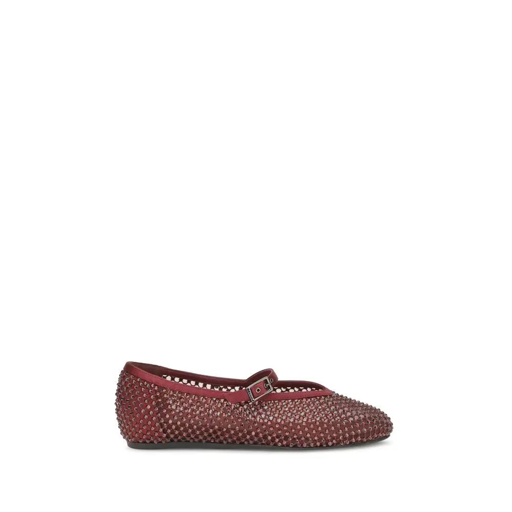 LE SILLA LE SILLA Bordeaux Calf Leather Bos Taurus Ballet Flats