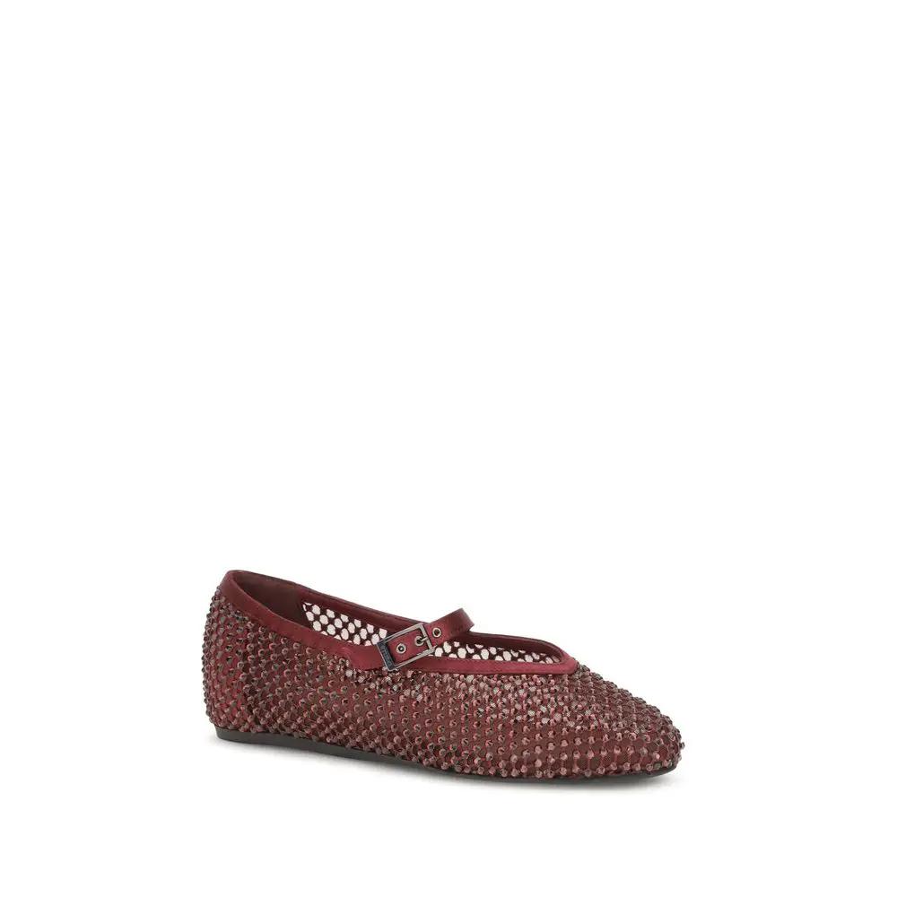 LE SILLA LE SILLA Bordeaux Calf Leather Bos Taurus Ballet Flats