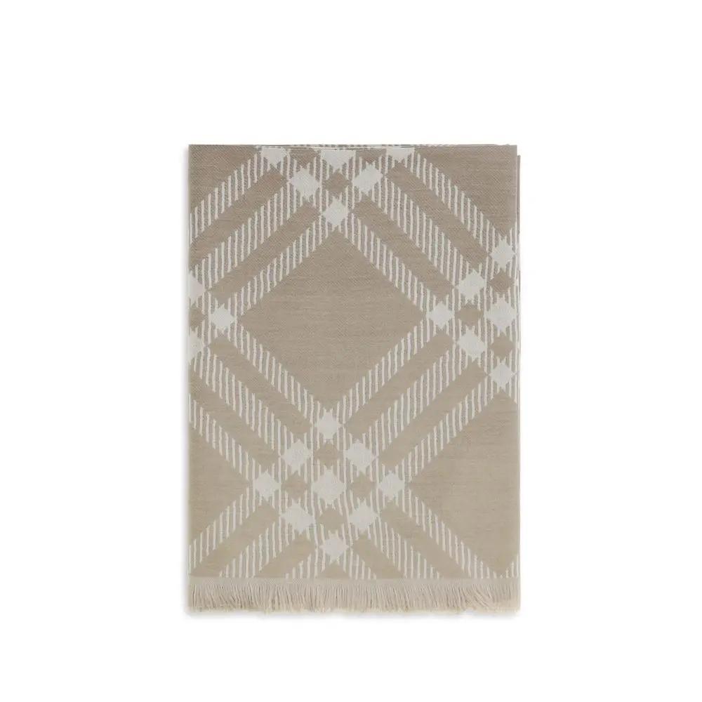 Burberry Burberry Beige Wool Oves Aries Scarf