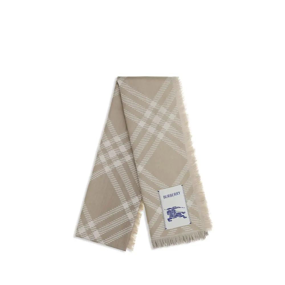 Burberry Burberry Beige Wool Oves Aries Scarf