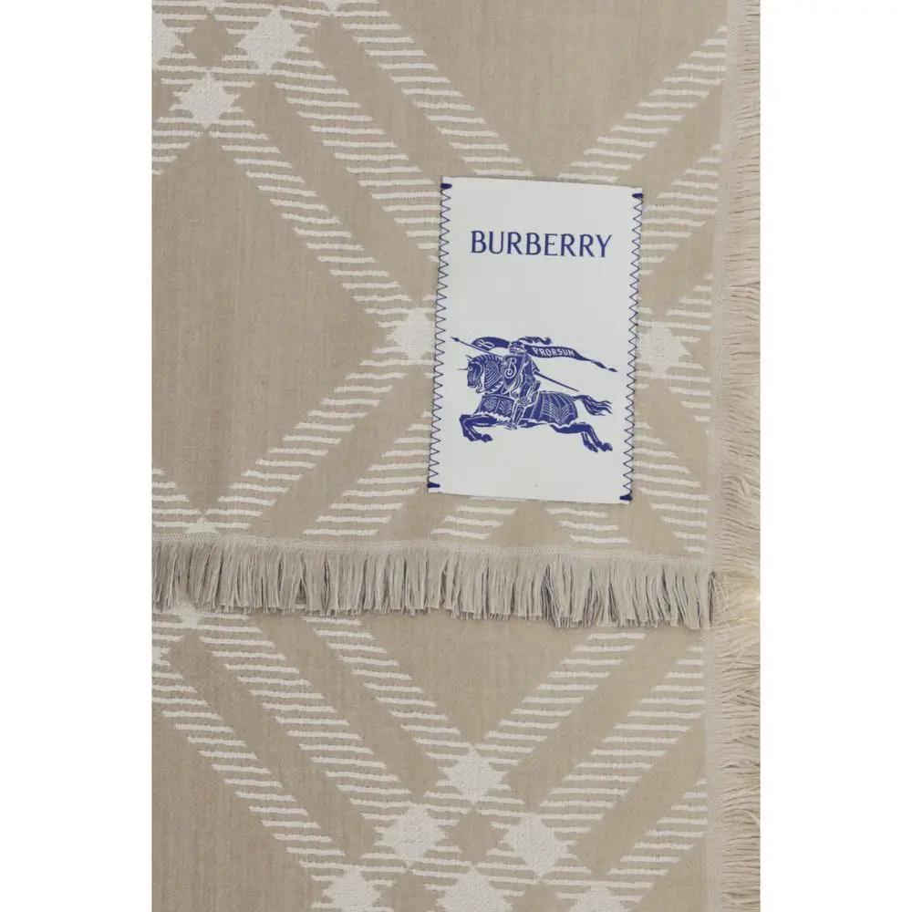 Burberry Burberry Beige Wool Oves Aries Scarf