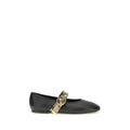 Burberry Burberry Black Calf Leather Bos Taurus Ballet Flats