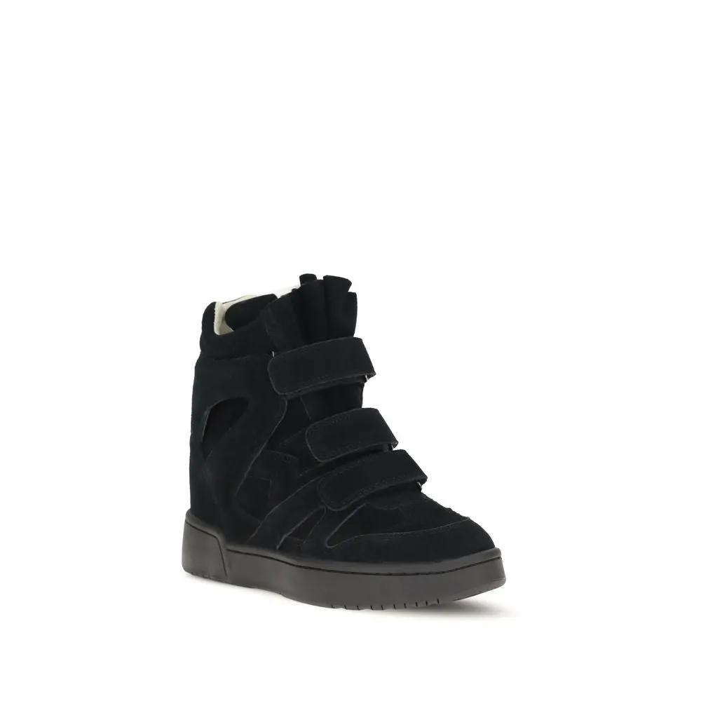 Isabel Marant Isabel Marant Black Calf Leather Bos Taurus Sneakers