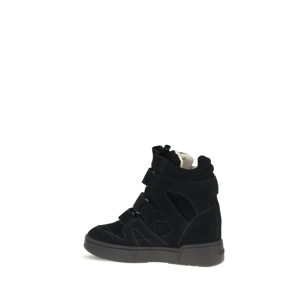 Isabel Marant Isabel Marant Black Calf Leather Bos Taurus Sneakers