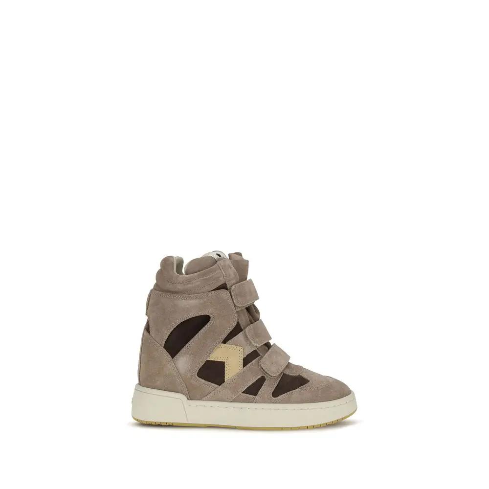 Isabel Marant Isabel Marant Beige Calf Leather Bos Taurus High Top Sneakers