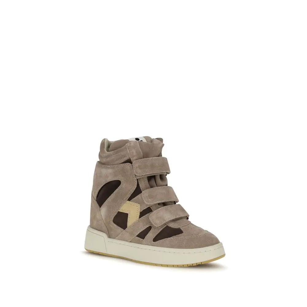 Isabel Marant Isabel Marant Beige Calf Leather Bos Taurus High Top Sneakers