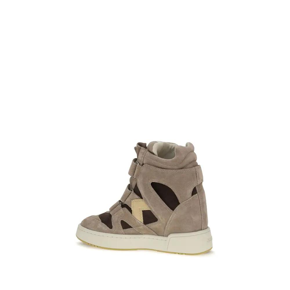 Isabel Marant Isabel Marant Beige Calf Leather Bos Taurus High Top Sneakers