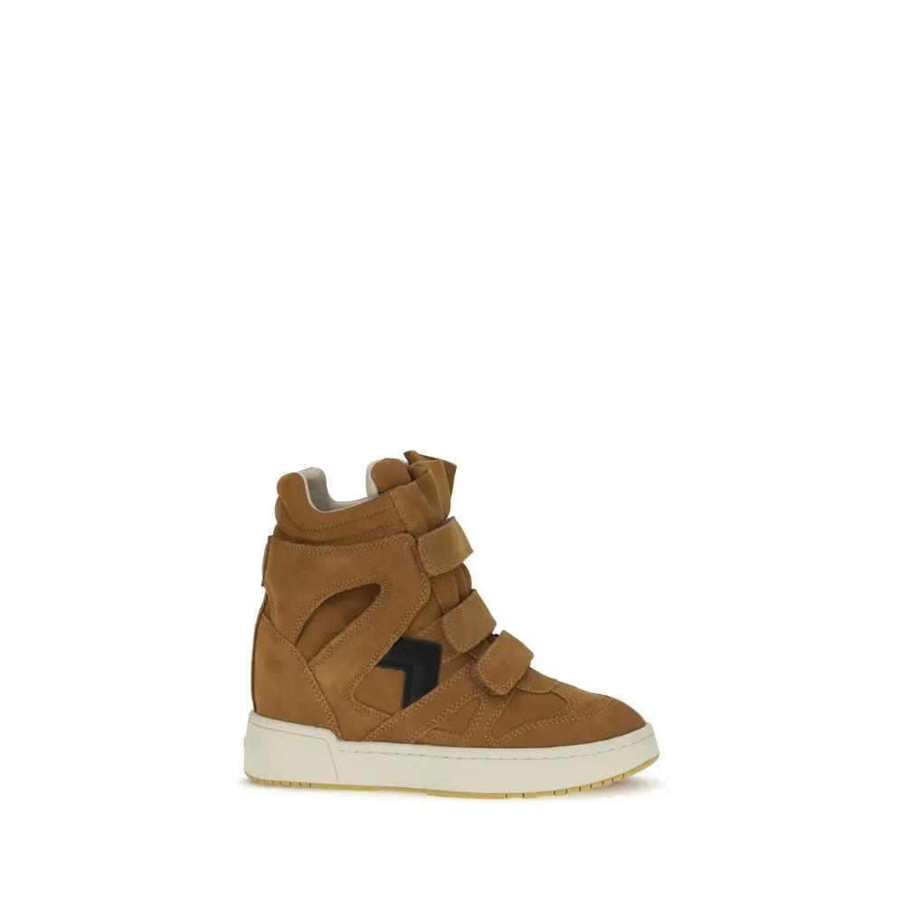 Isabel Marant Isabel Marant Brown Calf Leather Bos Taurus High Top Sneakers